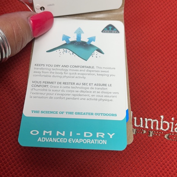 New Columbia PFG polo vented shirt orange sz L - Picture 5 of 8